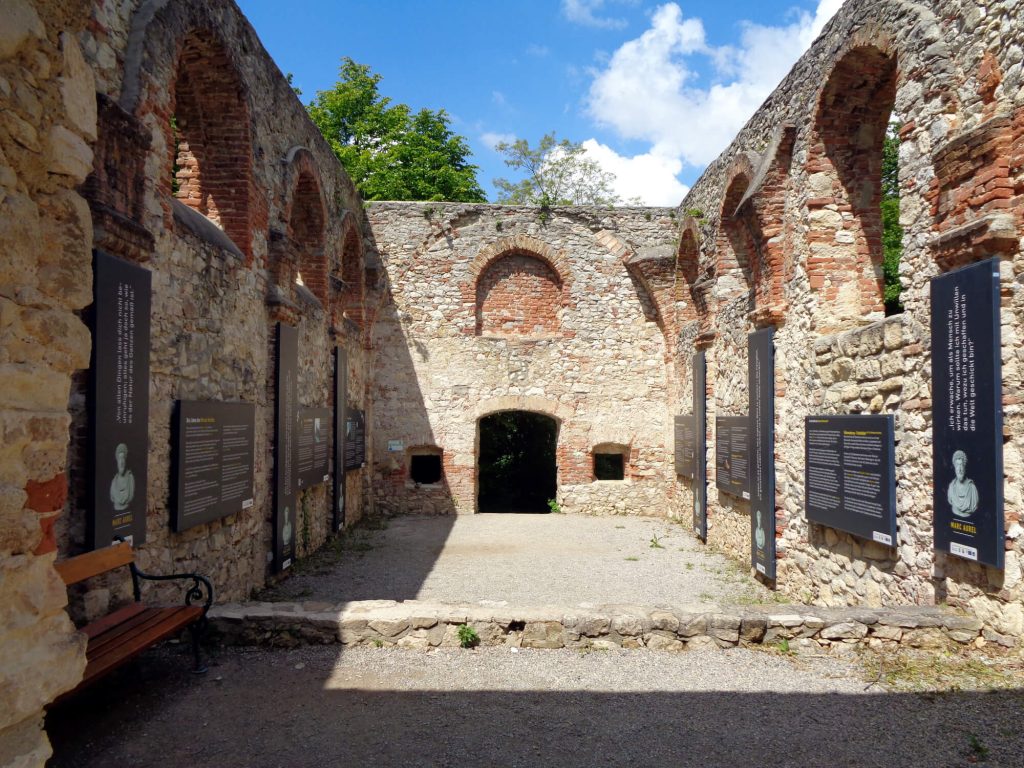 Mannersdorfer Wüste mit Hund Leopoldskapelle